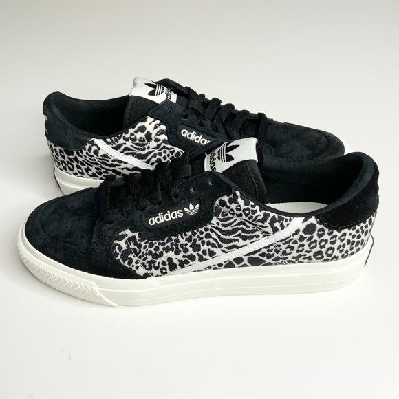 adidas continental vulc animal print